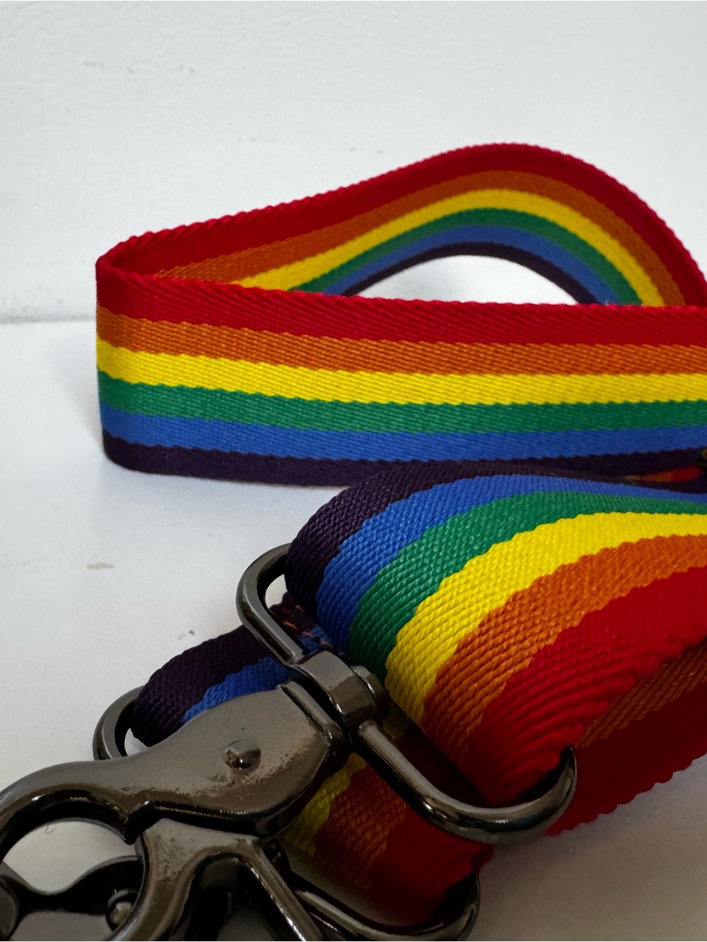 Rainbow Striped Adjustable Strap - Bright Multicolor